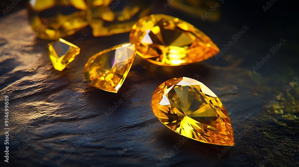 yellow sapphire precious gemstones for design gems jewellery : Generative AI yellow sapphire precious gemstones for design gems jewellery : Generative AI