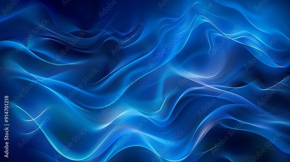 Abstract Blue Wavy Lines Background Abstract Blue Wavy Lines Background