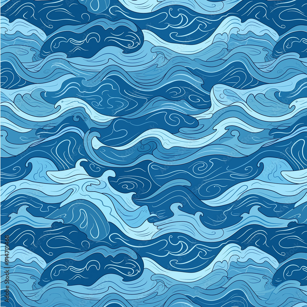 Japanese wave Colourful chaos Seamless Pattern Collection Digital Dowload Japanese wave Colourful chaos Seamless Pattern Collection Digital Dowload