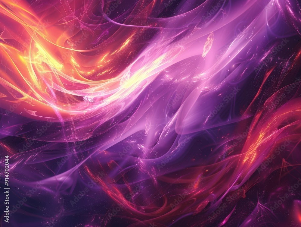 Obraz premium Abstract swirls of light and color. AI.