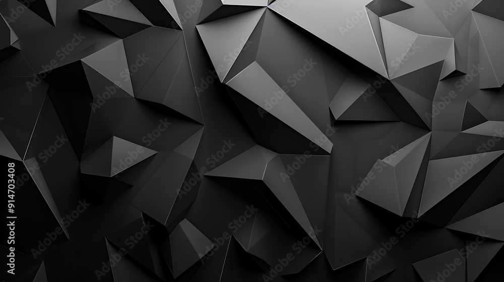 Abstract Black Polygonal Background Abstract Black Polygonal Background