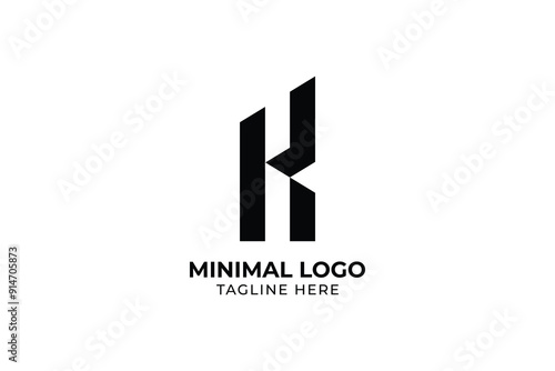 initial letter K H vector for construction Luxury Logo Construction Architecture Building Logo Design