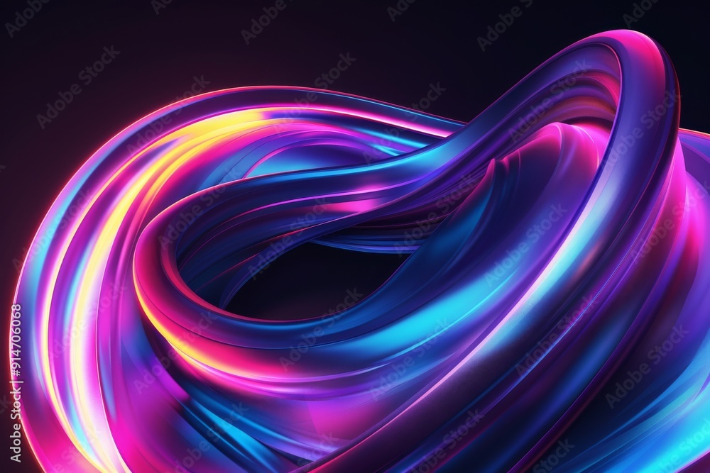 Abstract Neon Swirls: A Digital Art Exploration Abstract Neon Swirls: A Digital Art Exploration