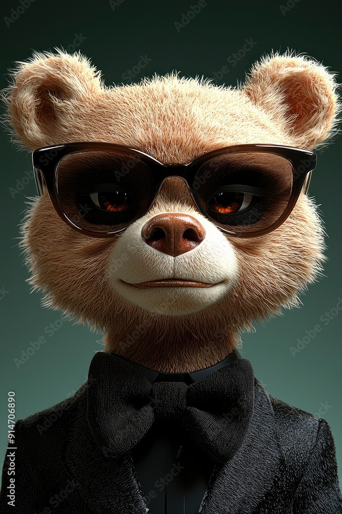 Cool Bear in Sunglasses and Bowtie Cool Bear in Sunglasses and Bowtie