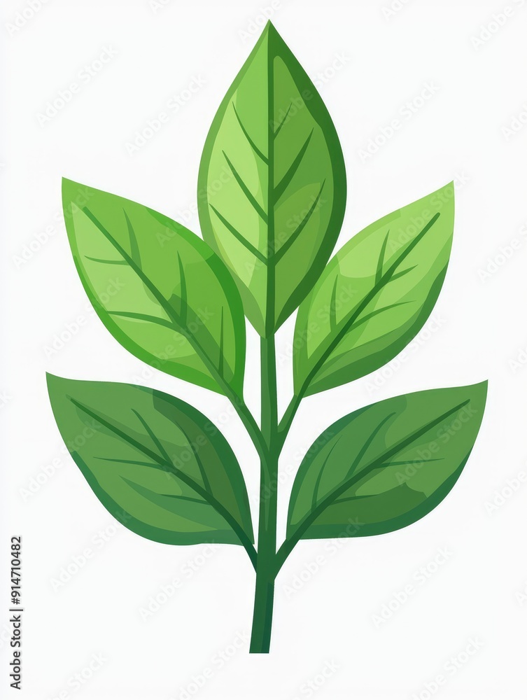 Green Plant with Five Leaves Green Plant with Five Leaves