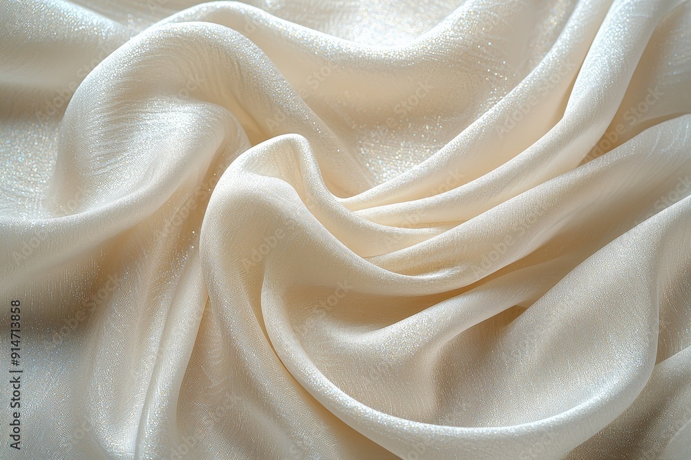 The elegant fabric rests gracefully, showcasing its smooth texture and soft sheen under gentle lighting The elegant fabric rests gracefully, showcasing its smooth texture and soft sheen under gentle lighting