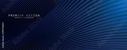 Premium background design with diagonal dark blue line pattern. Vector horizontal template for digital lux business banner, contemporary formal invitation,