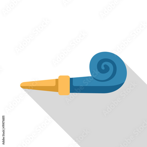 Blue party blower for making noise at birthday parties, new year's eve, or any festive event