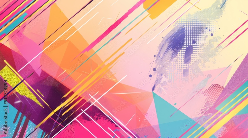 Abstract Geometric Pattern in Pastel Colors Abstract Geometric Pattern in Pastel Colors