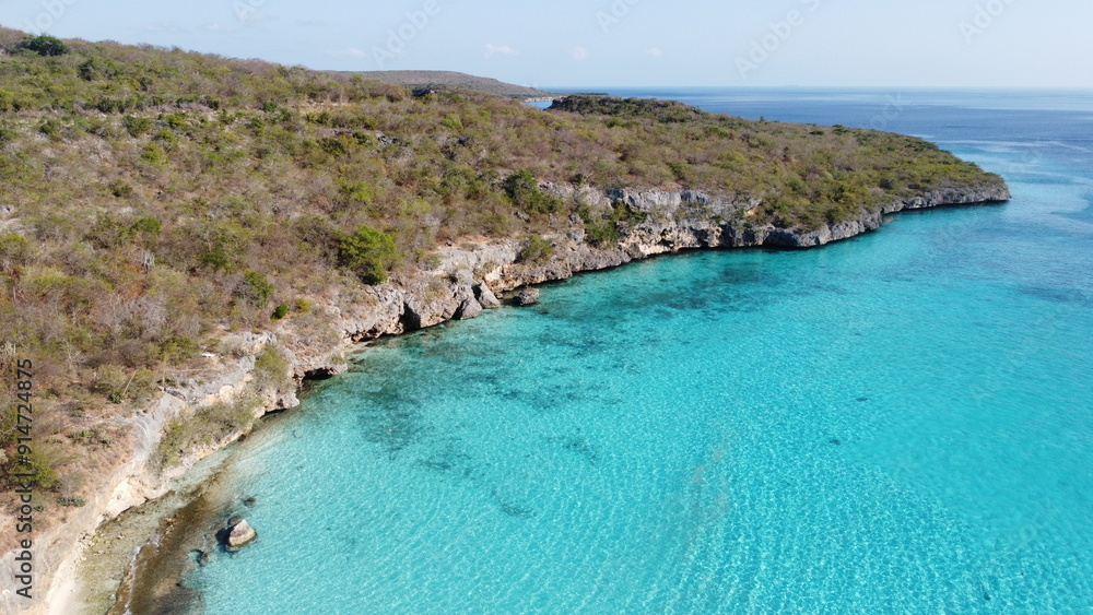 Fototapeta premium Curazao Drone view