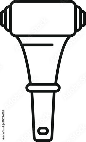 Fotografie Line icon of a facial massager device improving skin elasticity and reducing wri
