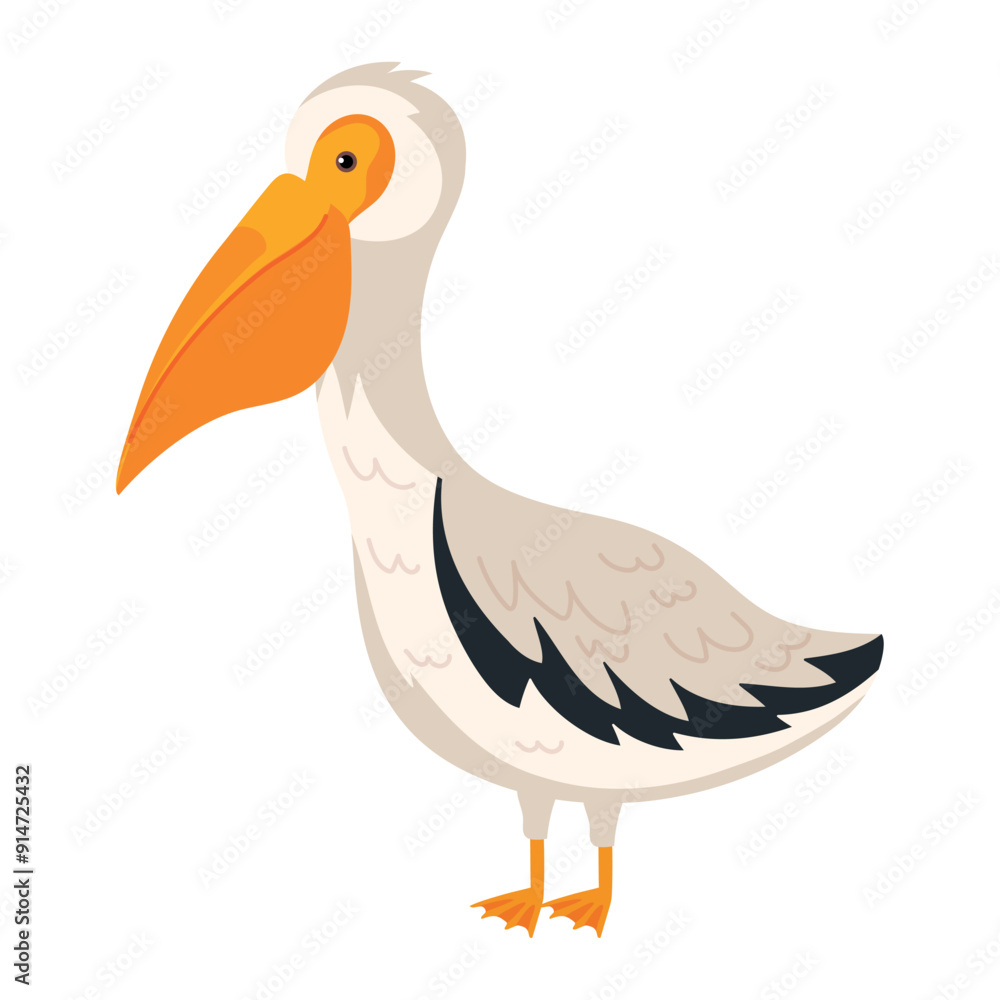 Obraz premium pelican bird cartoon