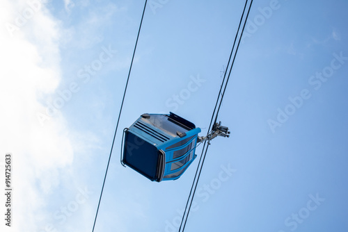 cable car on a mountain of Cali, MIO. photo