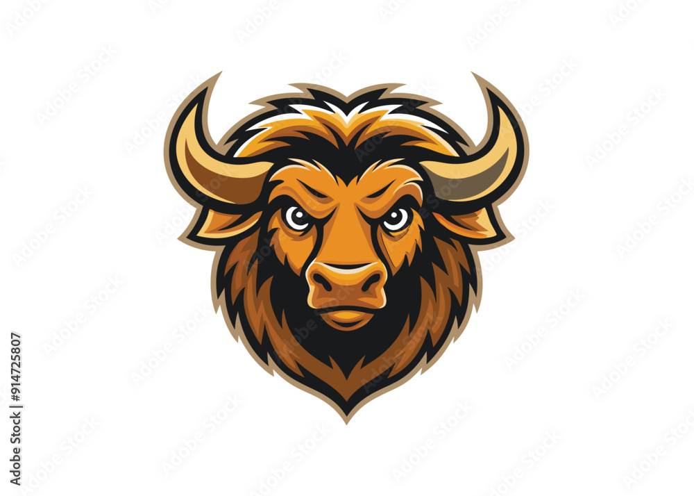 buffalo head logo vector illustration buffalo head logo vector illustration