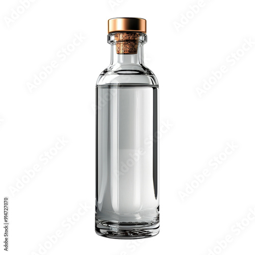 Wallpaper Mural glass bottle with a cork stopper and golden cap. Torontodigital.ca