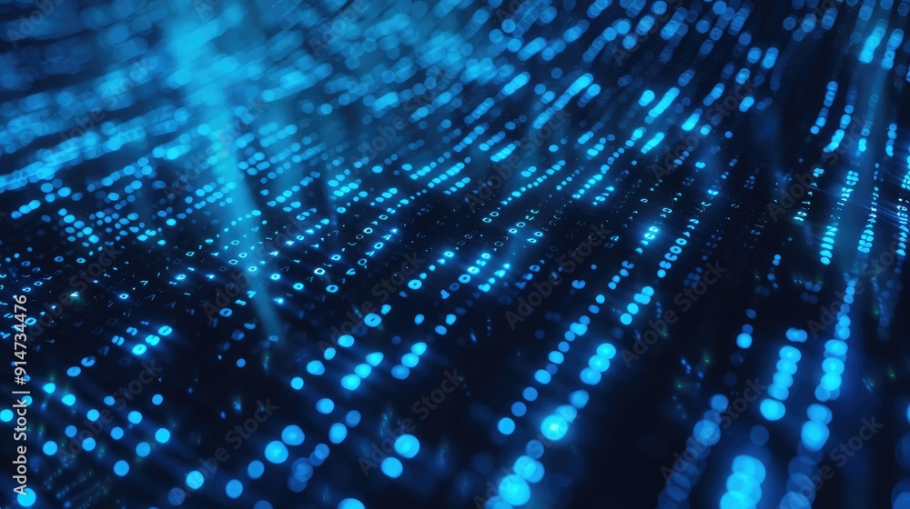 blue digital binary data blue digital binary data
