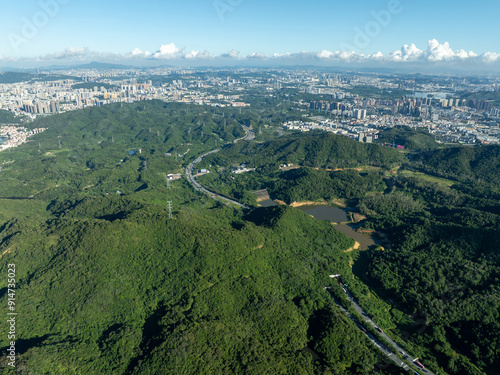 Aerial view of landscape in shenzhen city, China photo