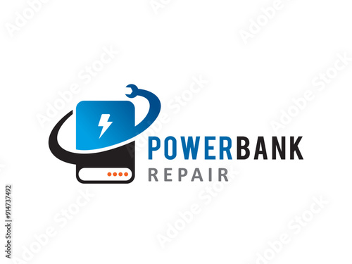 Power Bank logo symbol or icon template