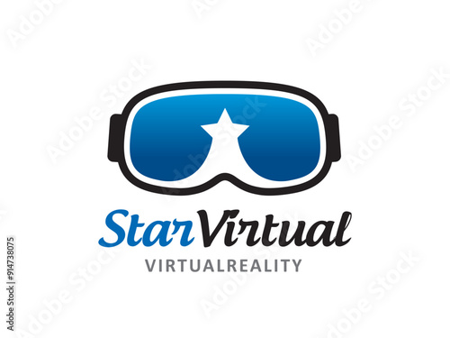 VR logo symbol or icon template