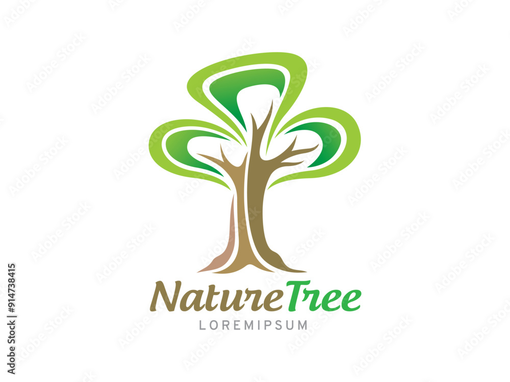 Obraz premium Nature tree logo symbol or icon template