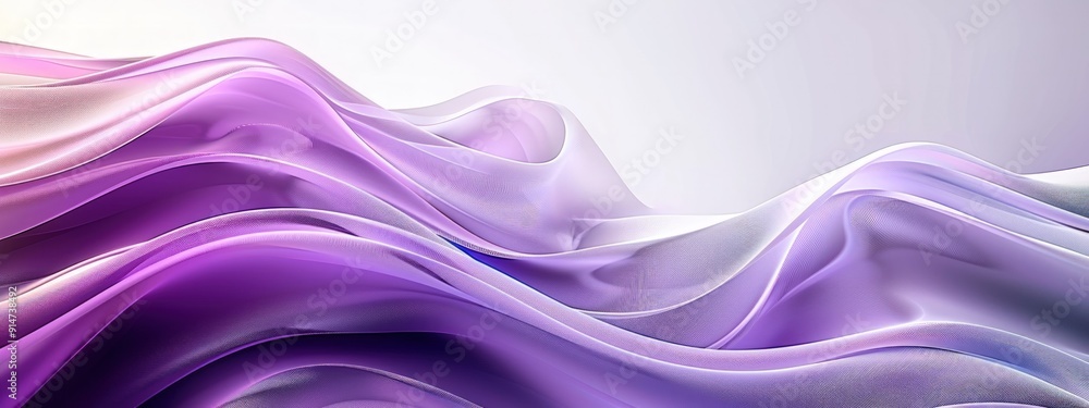 Obraz premium Abstract Purple Fabric Waves