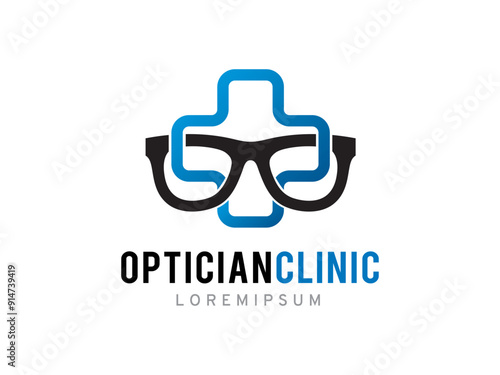 Optician Clinic logo symbol or icon template