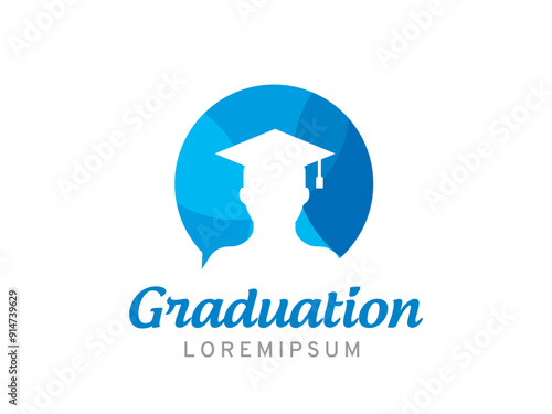 Graduation logo symbol or icon template