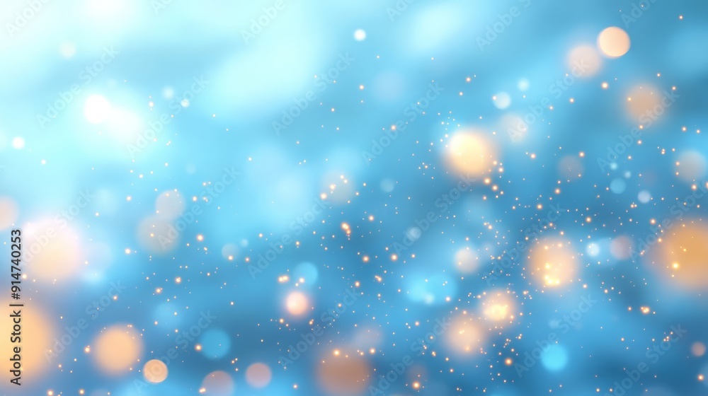 Abstract blue bokeh and glitter background Abstract blue bokeh and glitter background
