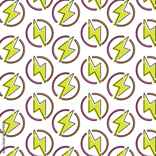 Charge icon Pattern background Vector