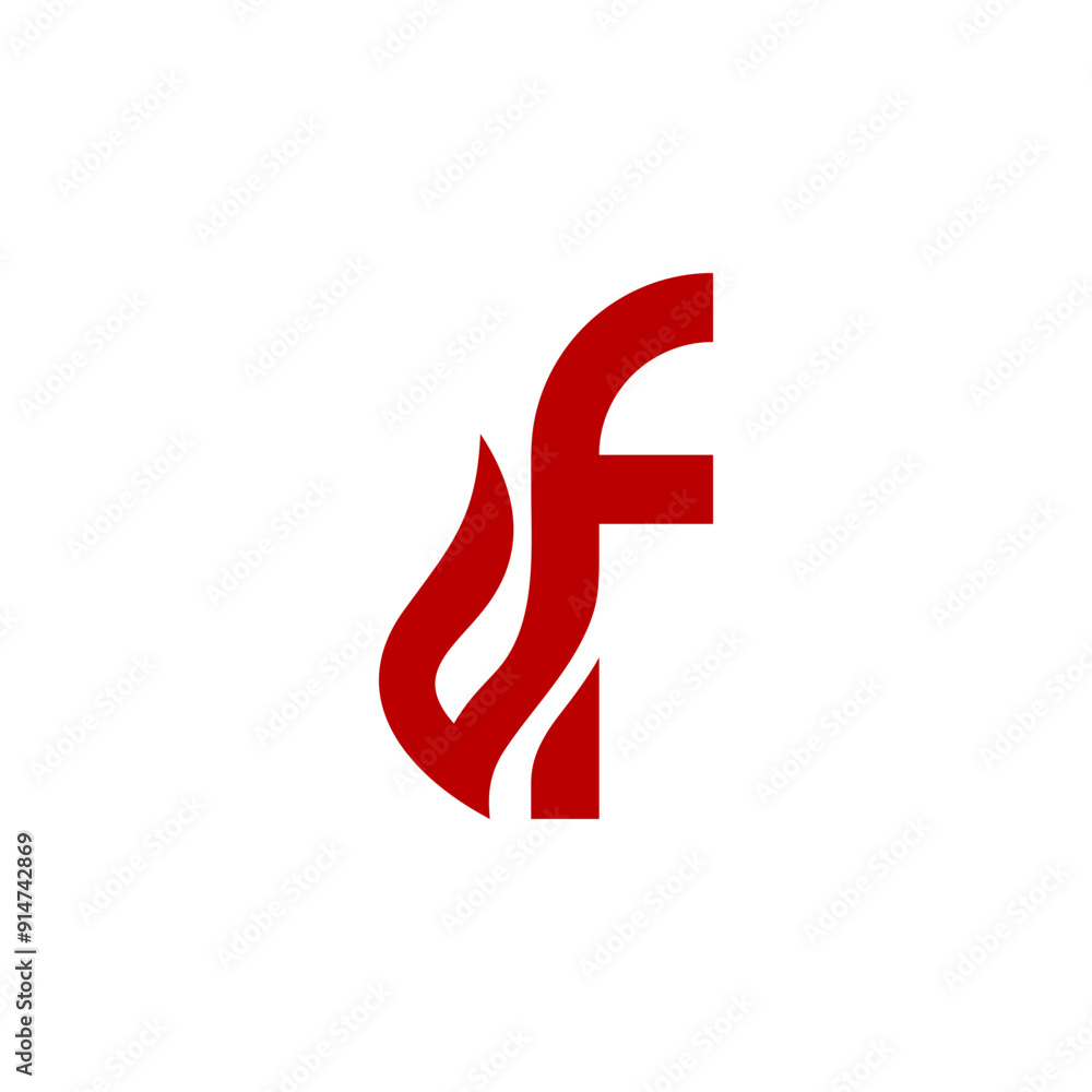 a combination of fire and initials, or letters, or alphabet, or numbers in the form of a logo and vector in red color for business purposes and others a combination of fire and initials, or letters, or alphabet, or numbers in the form of a logo and vector in red color for business purposes and others