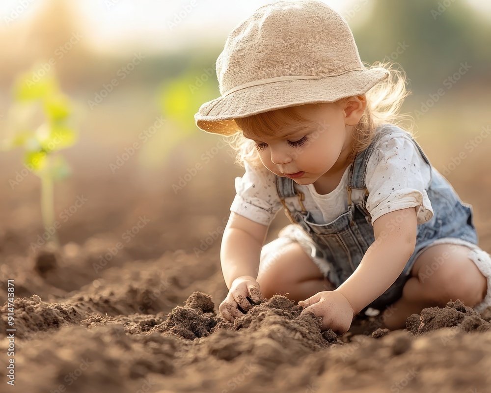 Toddler Child Planting Seeds in Garden, Little Farmer, Exploring Nature, Hands-on Learning, Agriculture Education, Farm Life, Rural Setting, Sustainable Living, Early Childhood Development, Gardening Toddler Child Planting Seeds in Garden, Little Farmer, Exploring Nature, Hands-on Learning, Agriculture Education, Farm Life, Rural Setting, Sustainable Living, Early Childhood Development, Gardening