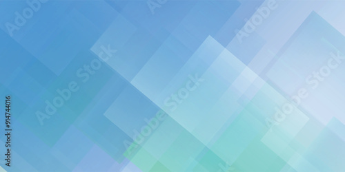 Abstract squares shape on light blue background
