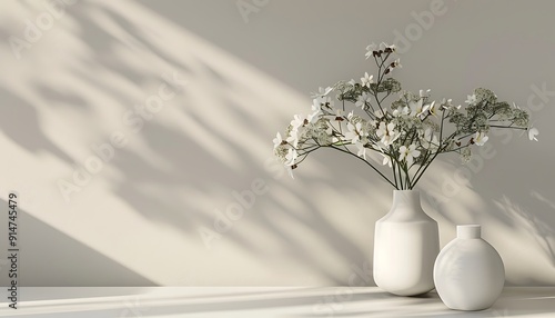 Soft ivory and dove gray creating a soothing, minimalist aesthetic.