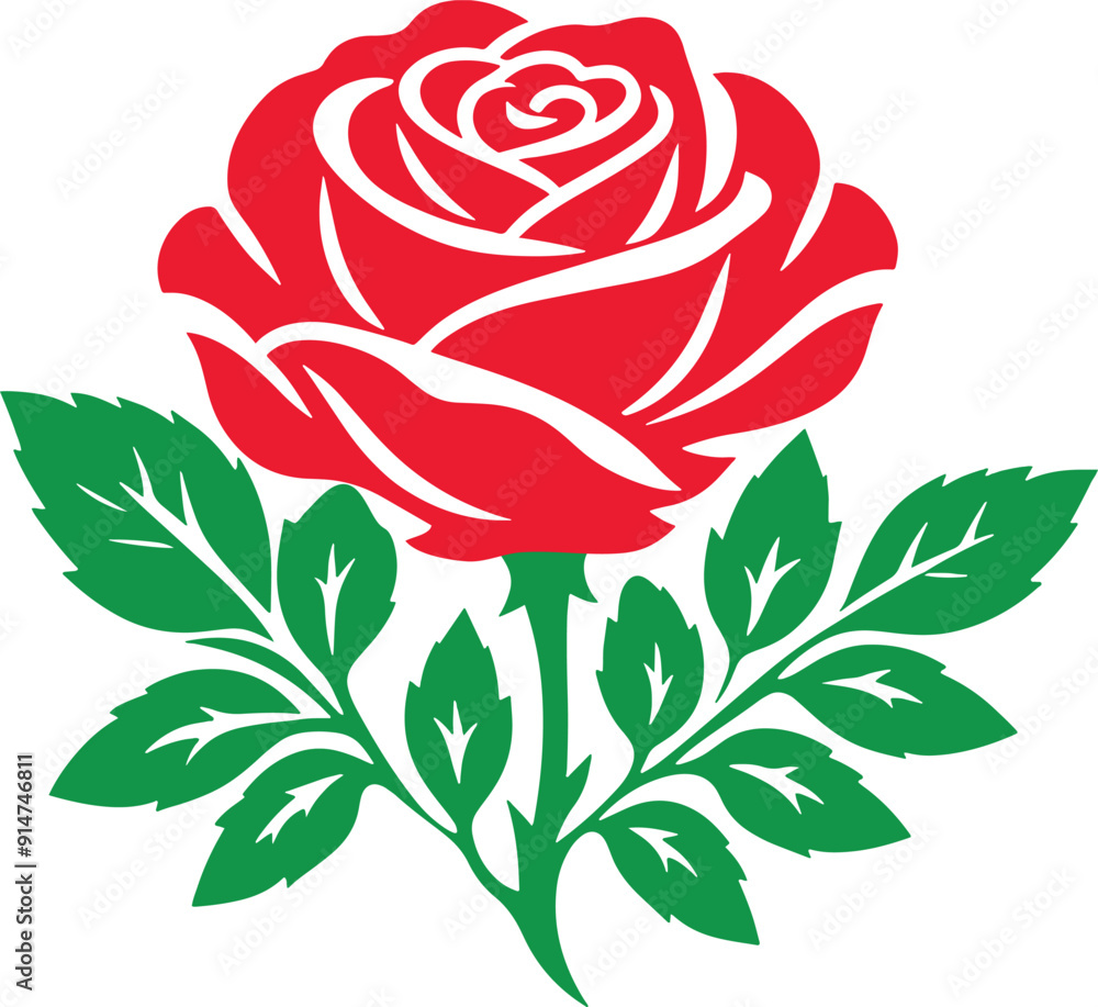 A rose vector art illustration A rose vector art illustration