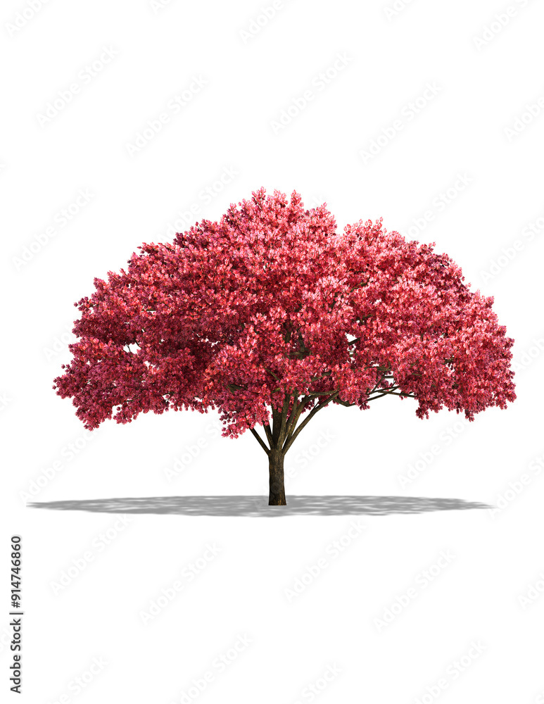 Fototapeta premium tree with red flowers