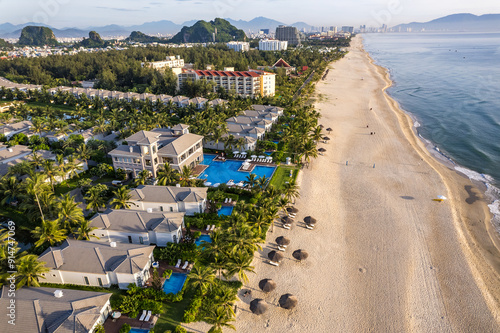 Photos Aerial view of Non Nuoc Beach in Da Nang, Vietnam