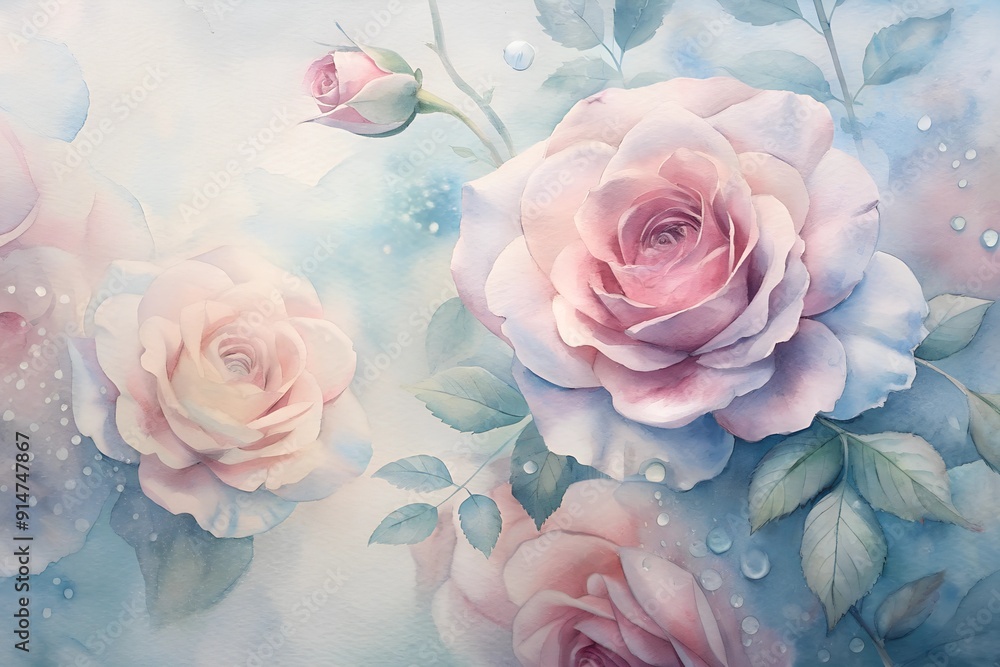 Fototapeta premium beautiful roses background.