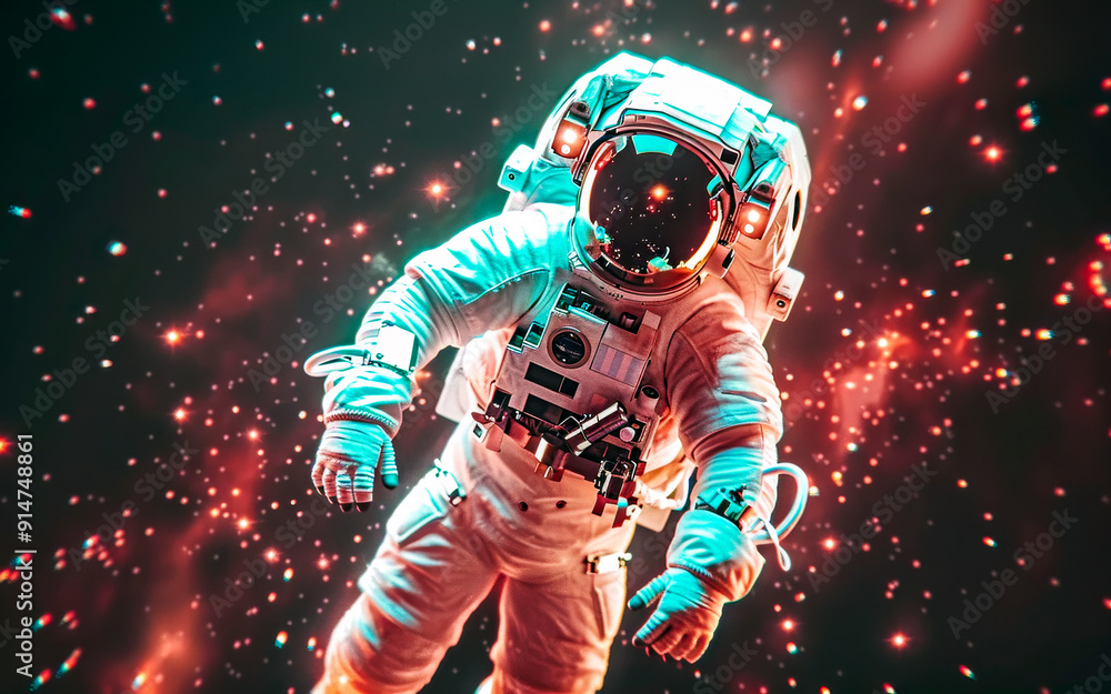 Cosmic Wanderer: An astronaut floats amidst a mesmerizing field of stars, bathed in ethereal light, a symbol of exploration, wonder, and the boundless possibilities of the cosmos. Cosmic Wanderer: An astronaut floats amidst a mesmerizing field of stars, bathed in ethereal light, a symbol of exploration, wonder, and the boundless possibilities of the cosmos.