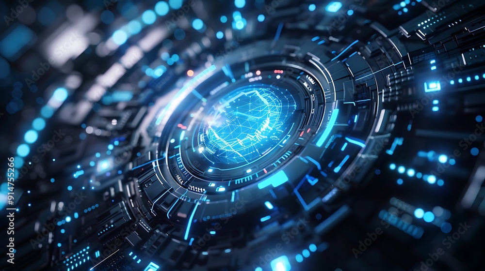 Fototapeta premium Abstract Futuristic Technology Interface Design