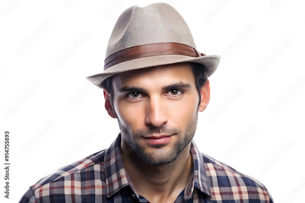 Handsome young man in a hat. Handsome young man in a hat.