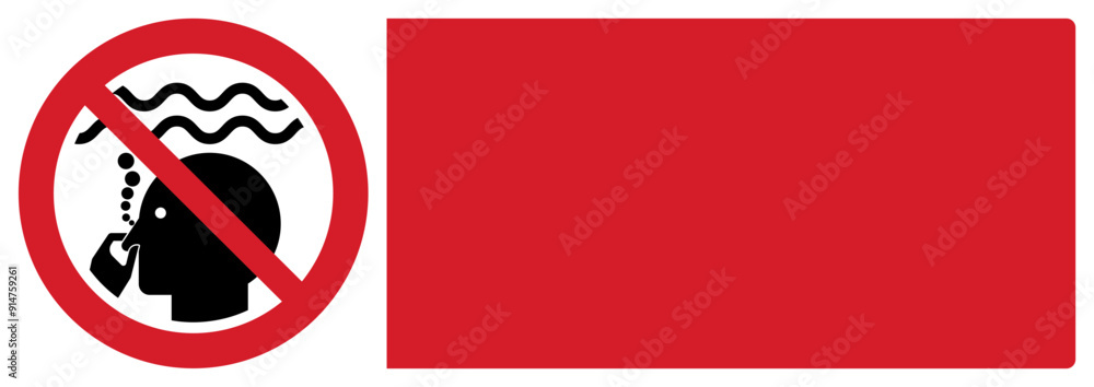 ISO prohibition safety signs_no long water breath holding your custom message here landscape size 1/2 a4/a3/a2/a1 ISO prohibition safety signs_no long water breath holding your custom message here landscape size 1/2 a4/a3/a2/a1