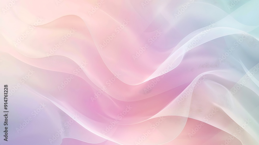 Soft pastel abstract gradient background with smooth transitions, flat lay format. Gentle tones for a calming and serene display.