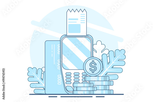 payment card concept, purchase with debit card. Contactless payment system or technology, EMV chip. NFC electronic online transactions and payments with a wireless system. flat vector illustration.