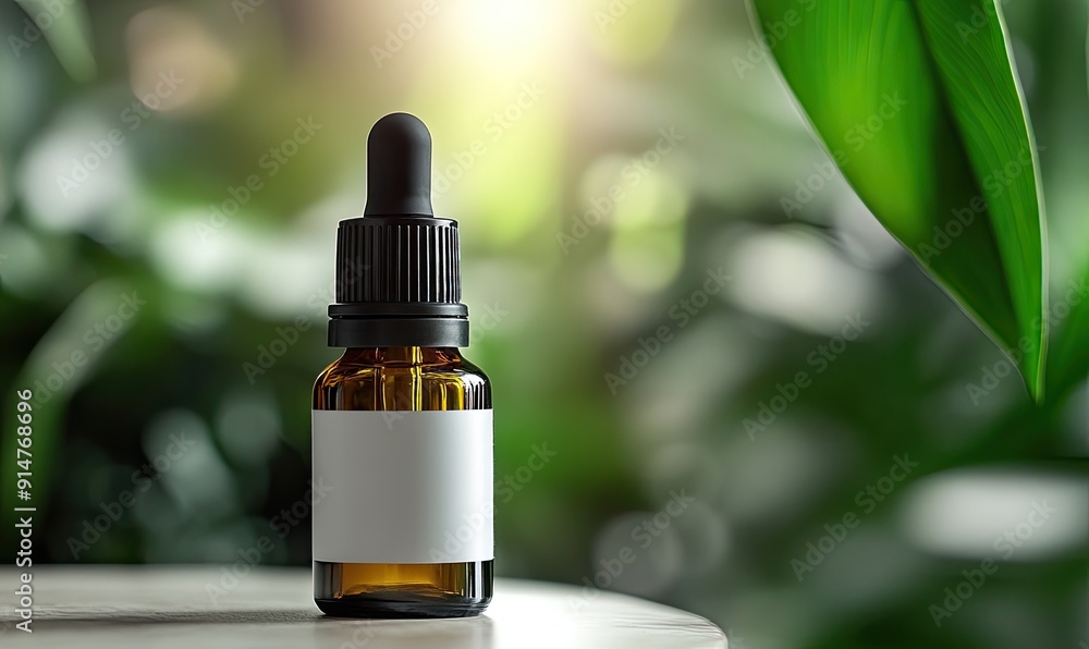 Product Photography of Aromatherapy Essential Oil Bottle in Nature Style with Dark Green Forest Background Product Photography of Aromatherapy Essential Oil Bottle in Nature Style with Dark Green Forest Background