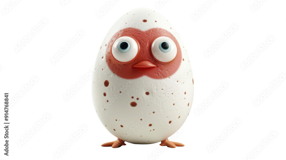 Fototapeta premium Egg Character on transparent background 