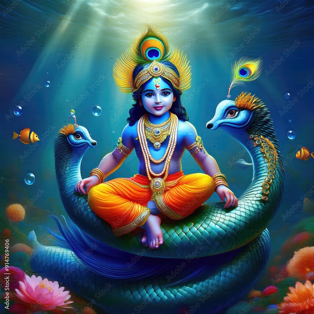 Shri Krishna Janmashtami, Images of a beautiful child Shri Krishna