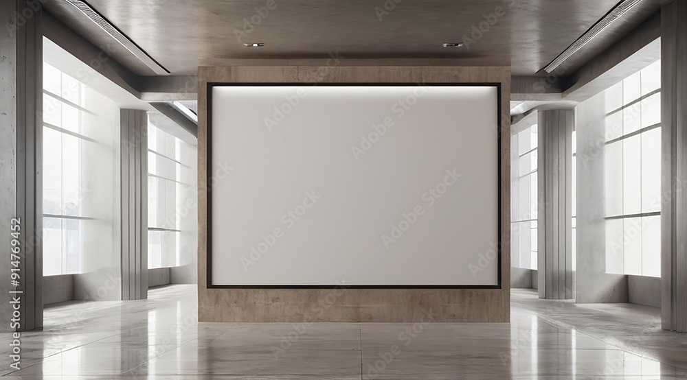 Balanced Modern Space Featuring an Unoccupied Billboard. Made with Generative AI Technology Balanced Modern Space Featuring an Unoccupied Billboard. Made with Generative AI Technology
