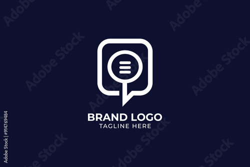 podcast icon, logo design template,  Logo design using Microphone and Headphone icon, podcast mic talk chat bubble logo vector icon illustration