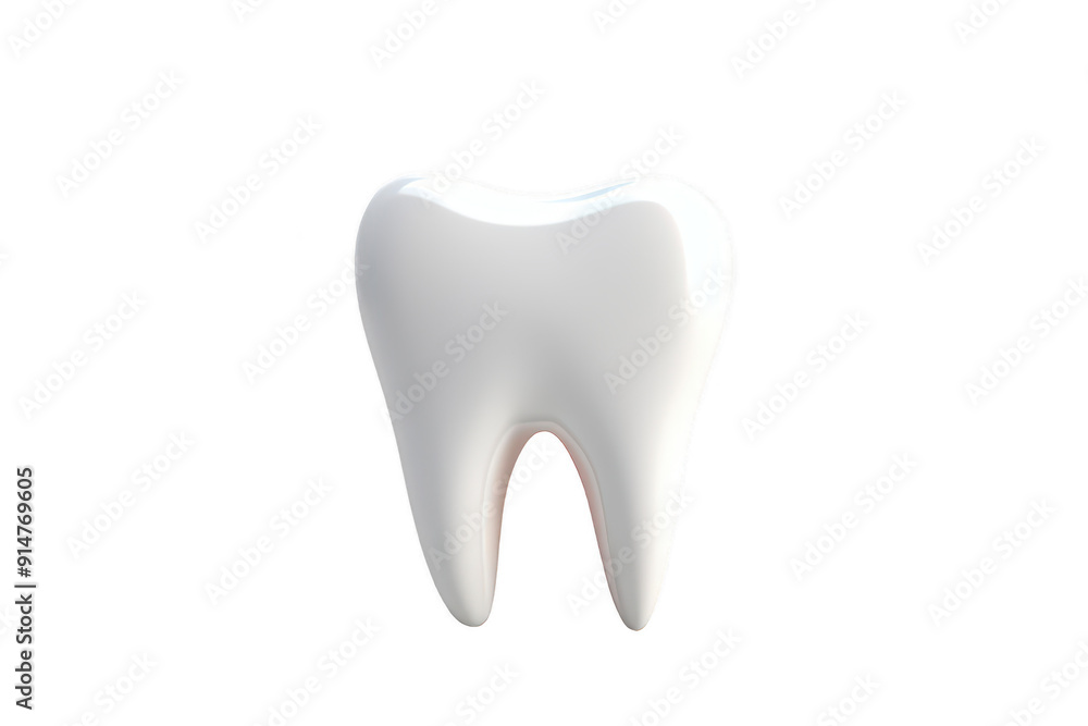 A close up of a white tooth