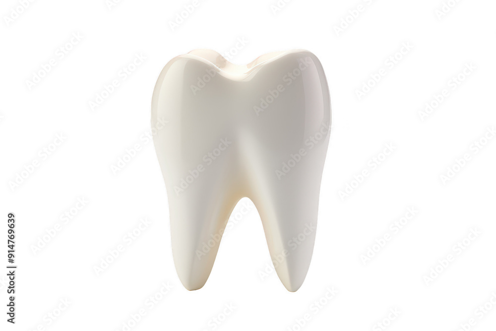 A white tooth is shown in a close up A white tooth is shown in a close up